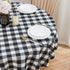 MANGATA CASA Black Gingham Round Tablecloth-Checkered Table Cloth Waterproof Kitchen & Table Linens-Polyester Buffalo Plaid Wrinkle Free Table Cov...