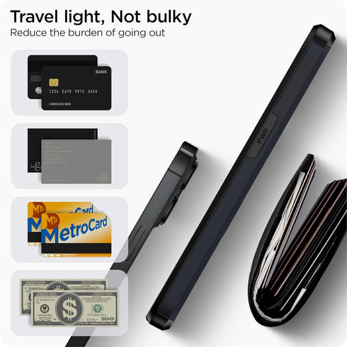 ???????? ?????? iPhone 15 Pro Max Case with Card Holder - Wireless Charging Compatible iPhone 15 Pro Max Wallet Case with Hidden Card Slot for Men...