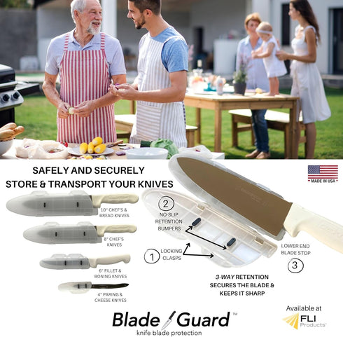Blade Guard Knife Blade Protection Cover, Secure Fit Sheath for Storage or Transport – Chef’s Kitchens, Travel & Outdoor Use, Dishwasher Safe BPA-...
