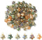 LiQunSweet 100 Pcs Wire Wrapped Electroplate Glass Crystal Small Star Charms for Jewelry Making Bracelet DIY Bulk...