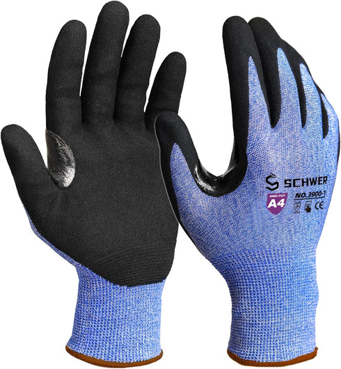 Schwer AIR-SKIN Cut Resistant Gloves AR3900 with Extreme Lightweight & Thin, Level 5 Wire Metal Gloves for Refined Work, Touch-screen, Fiberglass-...