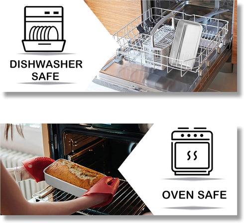 TeamFar Loaf Pan, 9¼” × 5” Bread Loaf Pan Meatloaf Pan Stainless Steel for Baking Bread Cake Toast, Healthy & Durable, Dishwasher Safe & Easy Clea...