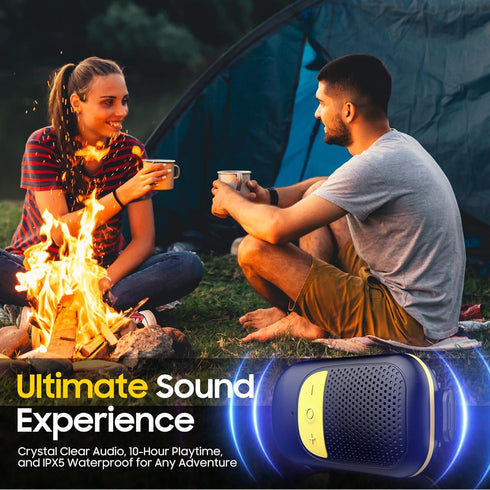 Temdan Wearable Bluetooth Speaker, Clip-On Portable Speaker with Built-in Mics for Hands-Free Music and Calls, Up to 10 Hours Battery Life,Mini Ou...