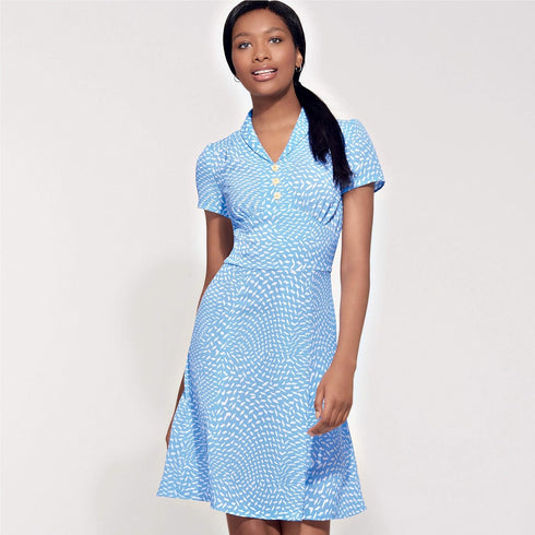 New Look Pattern N6594 Misses' Dress in Three Lengths, Various, White...