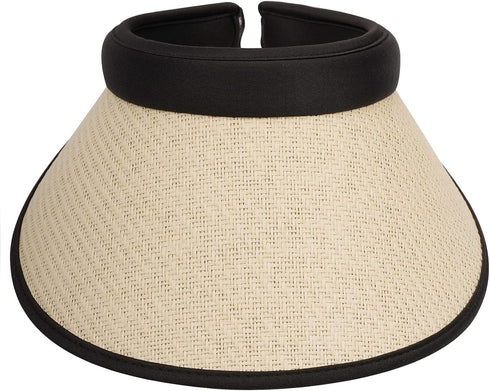 Wide Brim Sun Visor Hat Large UV Protective Golf Beach Cap Womens Beach Straw Hats Outdoor Tennis Caps Visors...