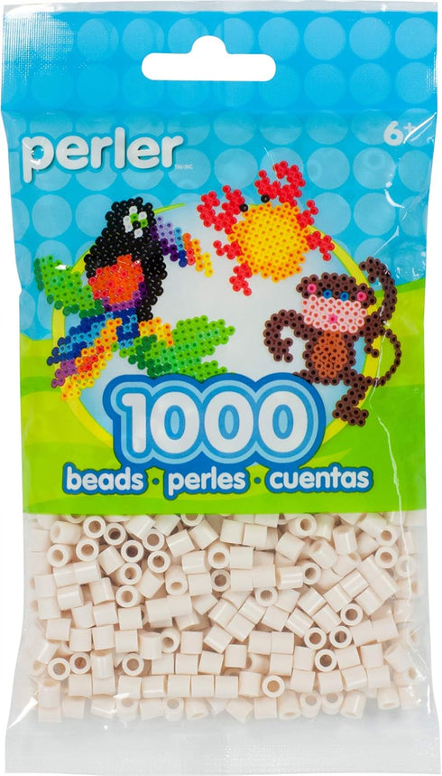 Perler Beads Fuse Beads for Crafts, 1000pcs, Toasted Marshmallow White...