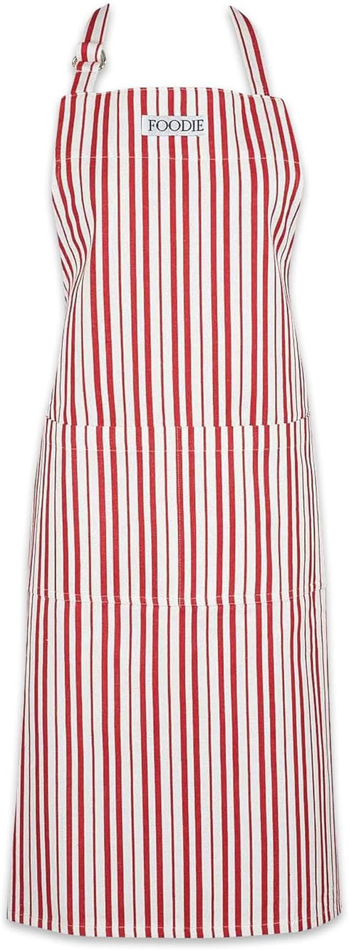 DII Kitchen Collection, Gourmet Chef, Apron, Striped Tomato...