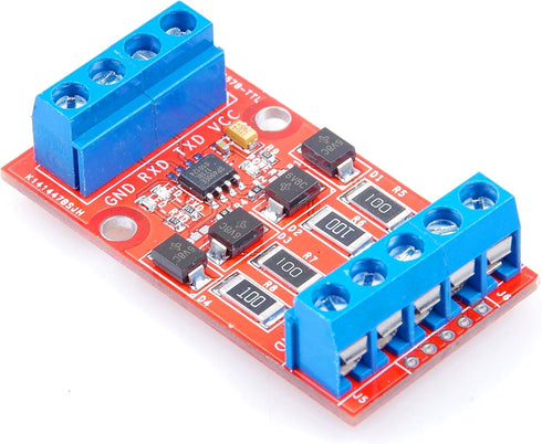 RS422 to TTL/UART/MCU Serial Port Signal Mutual Conversion Module with Over-Voltage Over-Current Protection- (5V)...