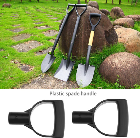 2PCS Spade Handle D Shaped Plastic Grip Shovel Handle Replacement Garden Fork Handle 28mm Inner Diameter for Spade Shovel Fork Digging Raking Tool...