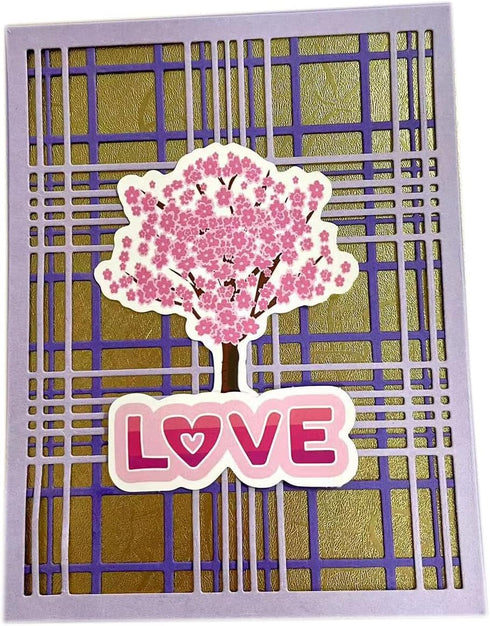 Die Cut Card Making Set of 2 Layering Metal Scrapbooking Cutting-Dies Kit DIY Paper Photo Album Art Craft Embossing Tool (Set of 2 Square Check)...