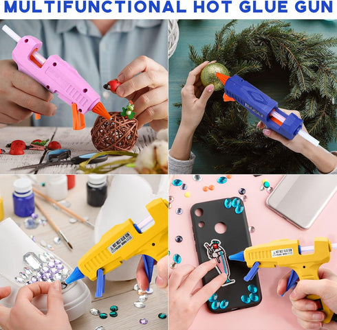 3 Pieces Glue Gun with 15 Glue Sticks, Hot Glue Sticks Mini Hot Glue Gun Kit Fast Preheating Craft Glue Guns for DIY Arts Home School Holiday Deco...
