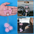 Wisdompro Bling Car Rear View Mirror Hanging Accessories for Women, Rhinestone Diamond Bowknot, Imitation Pearl and Pink Plush Ball Car Rearview M...