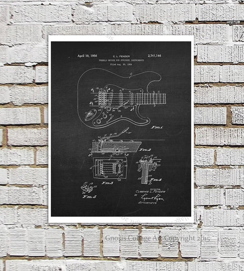 Gnosis Picture Archive Guitar Wall Decor Posters Set of 4 Unframed Art Prints...