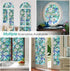 Coavas Decorative Window Privacy Film, Heat Control Sun Blocking Stained Glass Window Film, Floral Design Static Cling, Non Adhesive Windows Tint ...