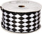 Berwick Offray Court Jester Wired Edge Ribbon, 2-1/2" x 25 yd, Black/White,985029...