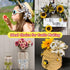 KIMOBER 4 Rolls Bumble Bee Ribbon, Yellow Honeybee Wired Edge Burlap Ribbon for Wreaths,Gift Wrapping,Spring Summer Party Decoration(2.5in × 6.5Ya...