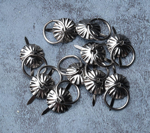 Ruwado 40 Pcs Metal Brad Fasteners with Pull Rings Large Paper Fasteners for DIY Art Crafting Project Drawer Decorative Scoreboard Kitchen Bathroo...