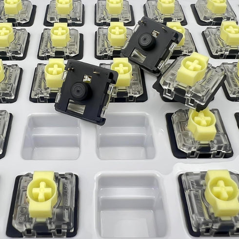 Gateron KS-33 Low Profile Banana Keyboard Switches,Tactile RGB LED 3-Pin 65gf Factory Pre-lubed for MX Mechanical Keyboard (Banana 36Pcs)...