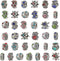 TOAOB 30pcs Assorted Antique Silver Rhinestone European Lampwork Charms Beads Large Hole Spacer Beads Charms Supplies for Bracelet Necklace Jewelr...