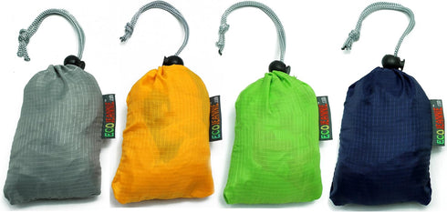 Ripstop Nylon Reusable Grocery Bag, Reusable Shopping Bag, RBS041 (Gray-Orange-Green-Navy)...