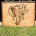 2Pcs Floral Elephant Stencil Reusable Self-Adhesive Silk Screen Printing Animals Stencil Silkscreen Stencil Chalk Paste Stencil for Wood/T-shirt/W...