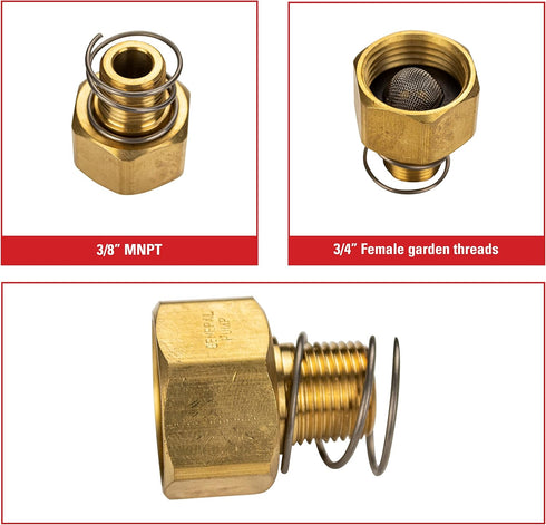 Simpson Cleaning 7100355 Replacement 3/4-Inch Female Garden Hose for Pressure Washer Pumps, 3/8-Inch MNPT, Gold...