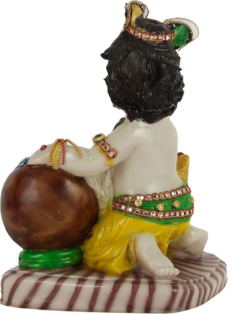 TIED RIBBONS 7” Krishna Statue - Handcrafted Resin Krishna Idol - Divine Baby Krishna Sculpture for Home Décor, Janmashtami Decoration...