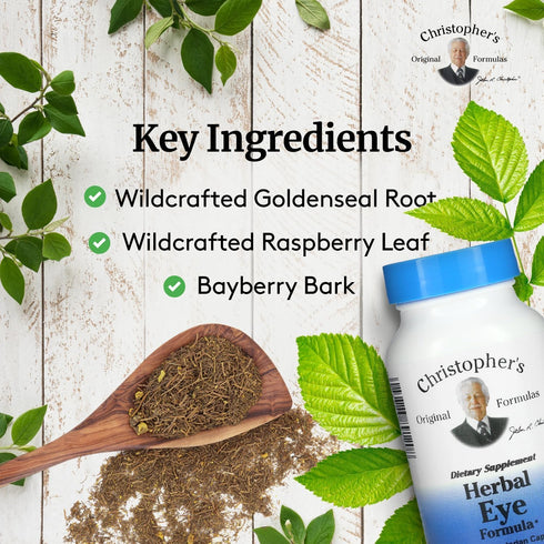 Christopher's Original Formulas Herbal Eye Formula - Eye Vitamins for Sight Care - Natural Eye Support Supplement with Whole Food Herbs for Optima...