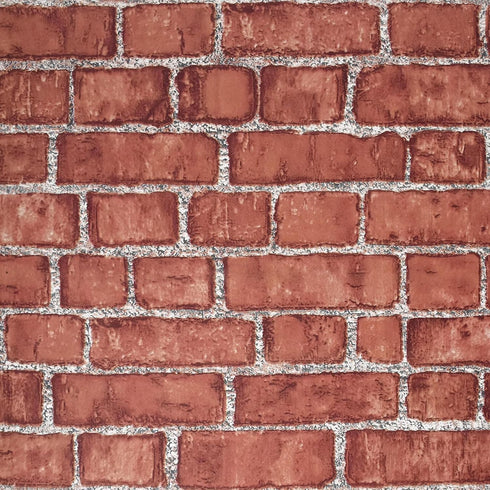 Cohoo Home Red Peel and Stick Wallpaper Brick Contact Paper 18” ×197” Faux 3D Brick Wall Paper Red Self Adhesive Wallpaper Removable Wallpaper Bri...