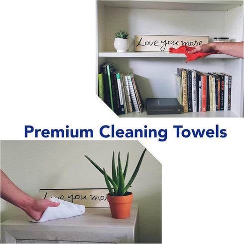 Reusable Cleaning Cloths, Red,blue,white, CT22DEFU1101-1...