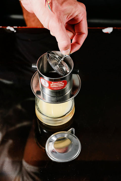 Vietnamese Drip Coffee Maker Filter. Single Cup Serve. Inox. 6 oz Small Stainless Steel...