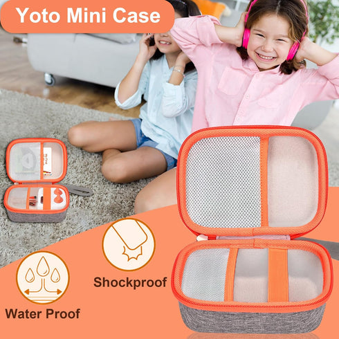 Case Compatible with Yoto Mini Kids Audio & Music Player,Travel Storage Holder for Children’s Speaker Plays Audiobook Cards Radio,Hard Carrying Ca...