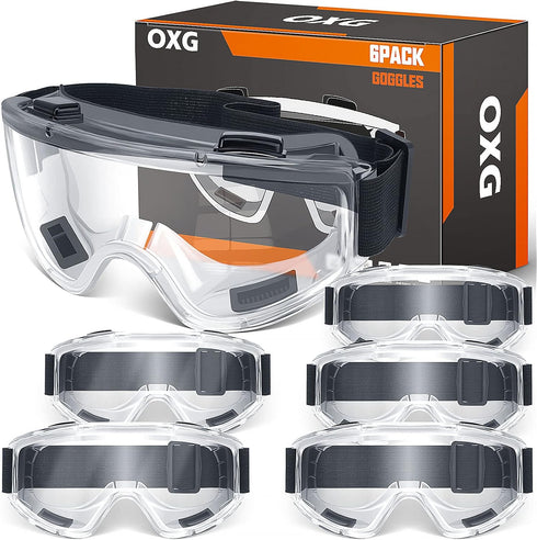 6 Pack Safety Goggles ANSI Z87.1 Glasses, Anti-Fog Protective Safety Glasses Lab Goggles Men Women Eye Protection Goggles...