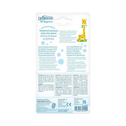 Dr. Brown's Ridgees Giraffe, Massaging Baby Teether, Designed by a Pediatric Dentist, BPA Free, 3m+...