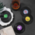 MECOWON Music Coasters with Vinyl Record Player Holder, Set of 6 Drink Coasters for Music Lovers...