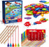 SpringFlower Wooden Magnetic Sight Word Fishing Game, Sight Word Educational Toy for Age of 3,4,5,6 Year Old Kids, Boys & Girls,Homeschool,Visual,...