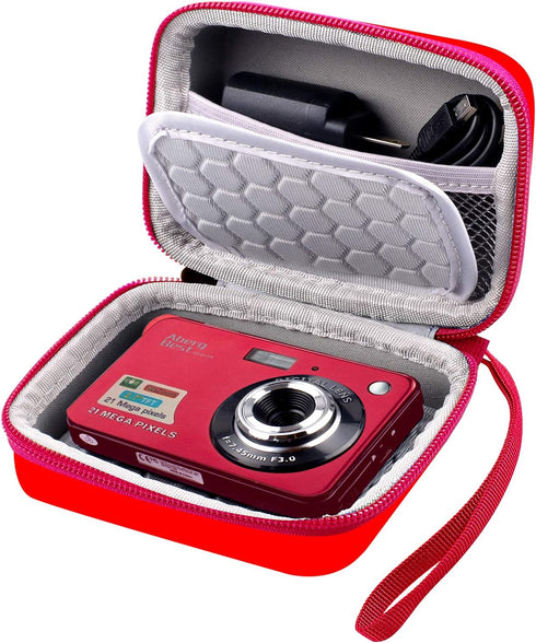 Carrying & Protective Case for Digital Camera, AbergBest 21 Mega Pixels 2.7" LCD Rechargeable HD/Kodak Pixpro/Canon PowerShot ELPH 180/190 / Sony ...