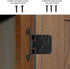 4 Pack (2 Pair) Matte Black Self Closing Cabinet Hinges for Flush Mount Kitchen Cabinet Door, 1/2" Overlay (Variable) Face Frame Semi Concealed Ki...