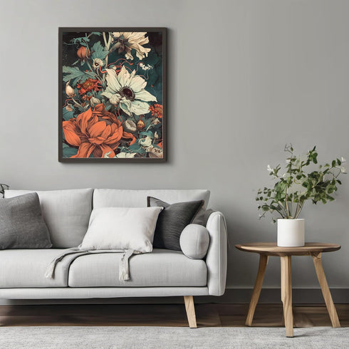 Posterizer 1 pcs-artistic surreal beautiful flowers-Floral & Botanical Art-Abstract & Modern Art-Decor for Home & Office- UNFRAMED Wall Art...