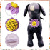 8PCS Dogs Collar Flowers Large Bows Charms Attachment Acessories Sliders Sunflower Pink Yellow Purple Orange Red for Large Medium Puppy Doggy Pet ...