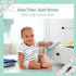 Baby Nest Designs Closet Dividers for Baby Clothes - 7X Baby Clothing Size Age Dividers from Newborn Infant to 24 Months - Grey Animals Baby Cloth...