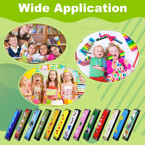 26 Pcs Harmonica for Kids Birthday Party Favor, 16 Holes Toddler Harmonica with Double Row, 13 Style Musical Instrument Toy for Toddler Kids Goodi...
