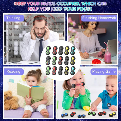 15 Pcs Pad Portable Controller Classic Retro Game Controller Toy Handheld Toy Controller with 8 Functions Controller Game Pad for Teens Relieve St...