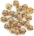 Golden Electroplated Metal Rose Shank Sewing Buttons 20 Pcs - 18mm, 23/32"...