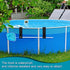 2pcs Pool Leaf Skimmer Net Holder, Heavy Duty Pool Pole Hangers Double Pool Pole Hooks Plastic Pool Fence Hooks for Telescopic Poles Skimmers Swim...