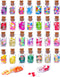 30PCS Cute Miniature Dollhouse Food Jar Glass Bottle 1:12 Pretend Play Doll House Kitchen Decoration 1:6 Lovely Mini Fruit Simulation Scene Candy ...
