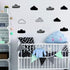 24 Pcs/Set Clouds Decal Vinyl Wall Sticker for Kids Room Nursery Decoration Boy Girl Child Bedroom Living Room Art Decor Home House Design Mural Y...