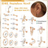 FIBO STEEL Cartilage Earring Conch Piercing Jewelry Helix Earrings Tragus Earrings for Women 16G 20G 316 Surgical Stainless Steel Opal CZ Labret J...