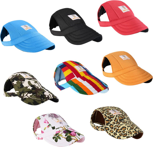 Dog Hat Dog Sun Hat Dog Baseball Cap Dog Trucker Hat Dog Hats for Small Medium Large Dogs with Ear Holes Adjustable Drawstring Breathable Waterpro...