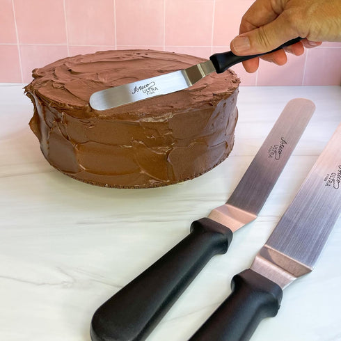 Ateco Ultra Offset Spatula 3 Piece Set; 1305 - 4.25 Inch, 1307 - 7.75 Inch, and 1309 - 9.75 Inch, Stainless Steel Blades...